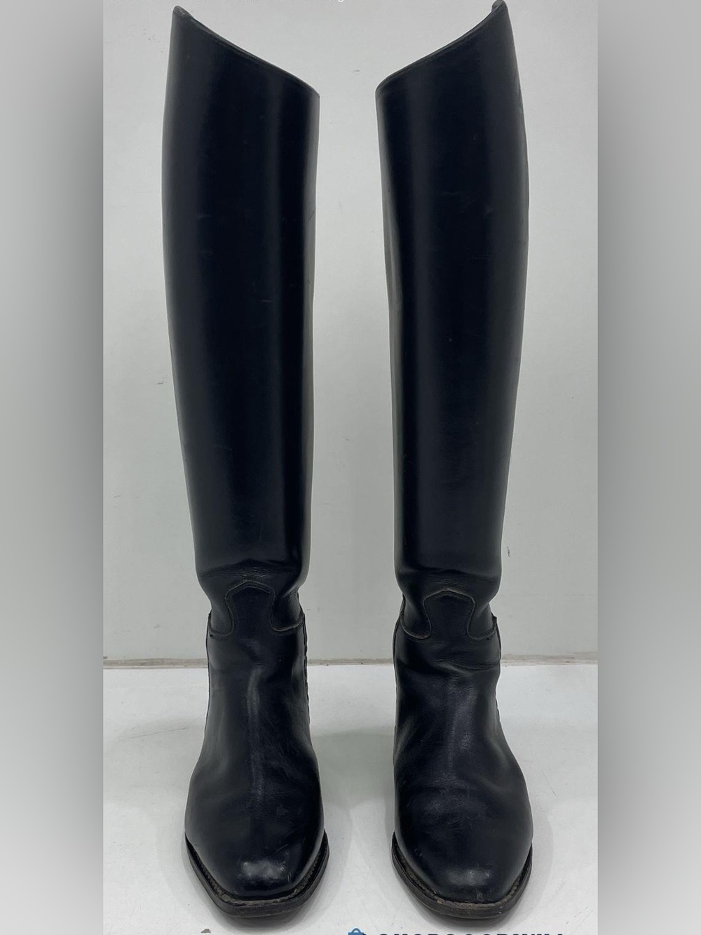 Vintage Konig West Germany Black Leather Equestrian Riding Boots Size German 4